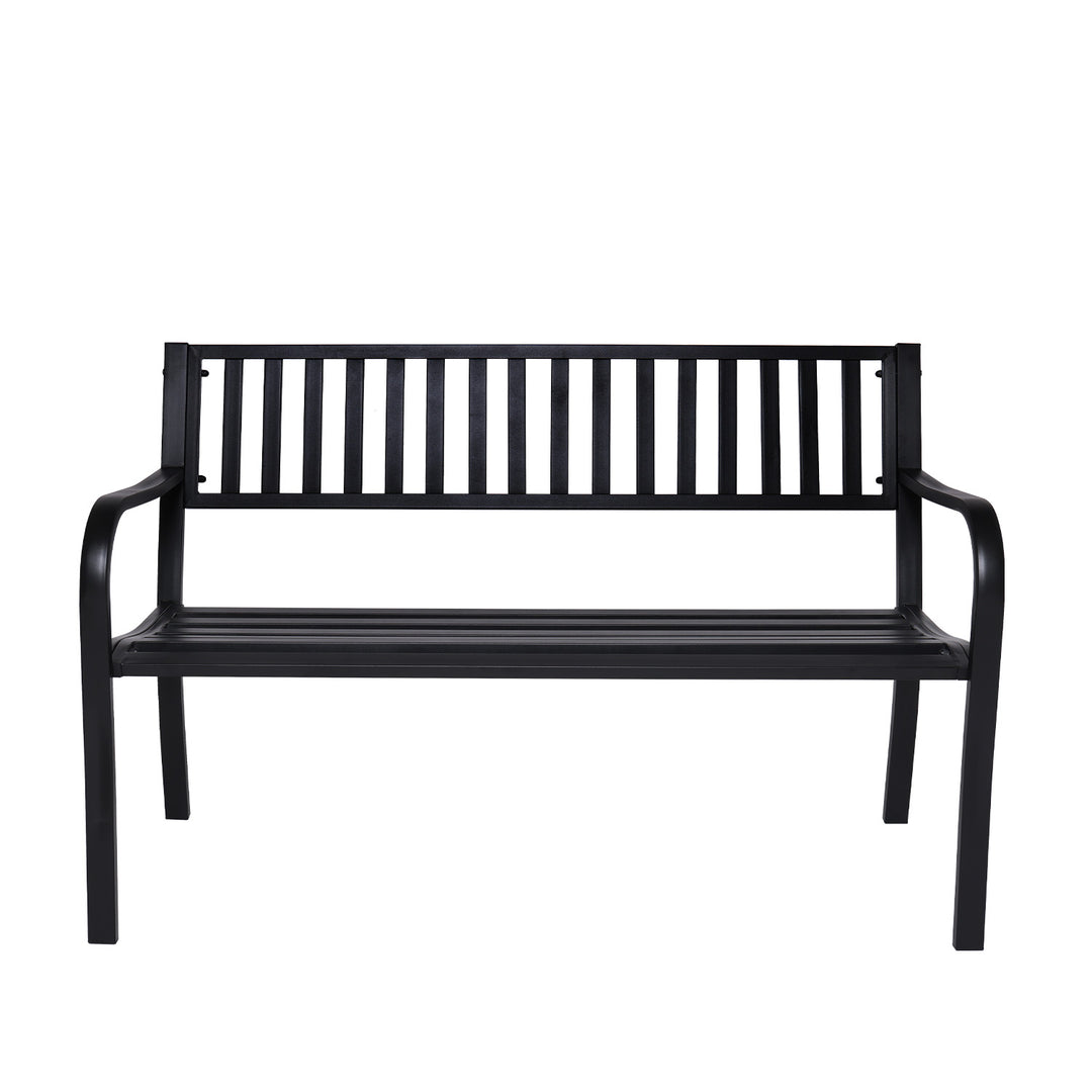 P&F ZennHome Steel Outdoor Garden Bench - Modern