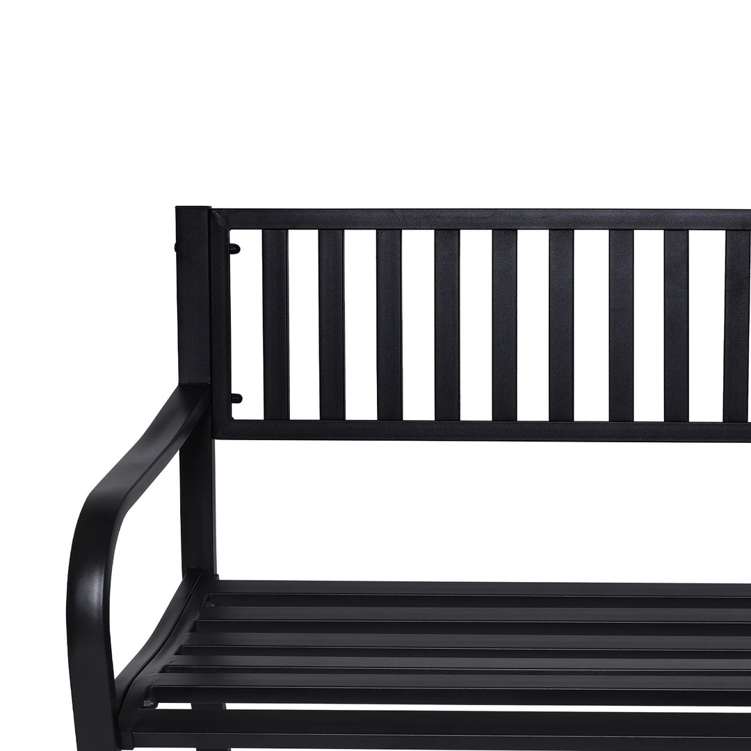 P&F ZennHome Steel Outdoor Garden Bench - Modern