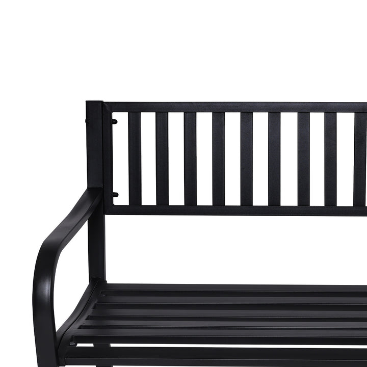 P&F ZennHome Steel Outdoor Garden Bench - Modern