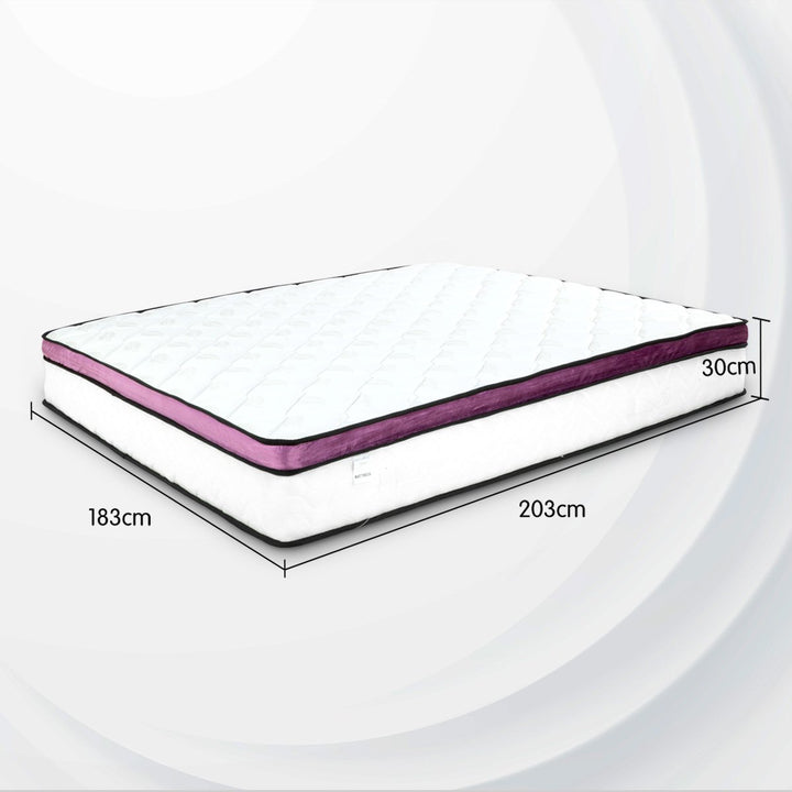 P&F DreamEz King Mattress Visco Cool Gel Infused Memory Foam Euro Top Pocket Spring 30cm