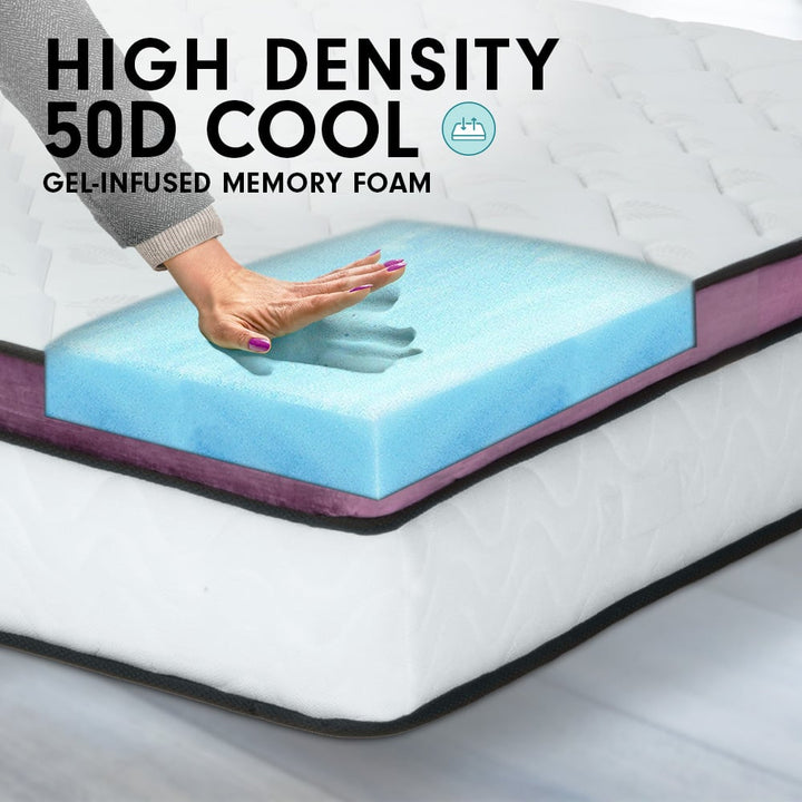 P&F DreamEz King Mattress Visco Cool Gel Infused Memory Foam Euro Top Pocket Spring 30cm