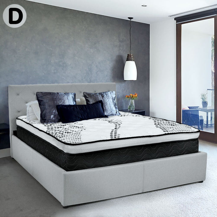 P&F DreamEz Double Mattress Bed Size Euro Top Topper 5 Zone Spring Foam 32cm