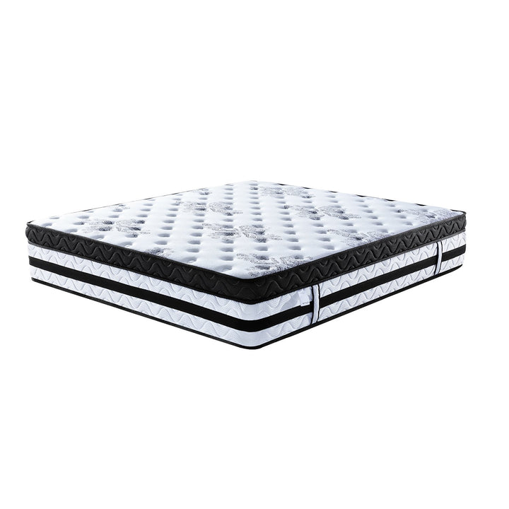 P&F DreamEz  King Mattress Bed Size Euro Top 5 Zone Spring Foam 34cm Bedding