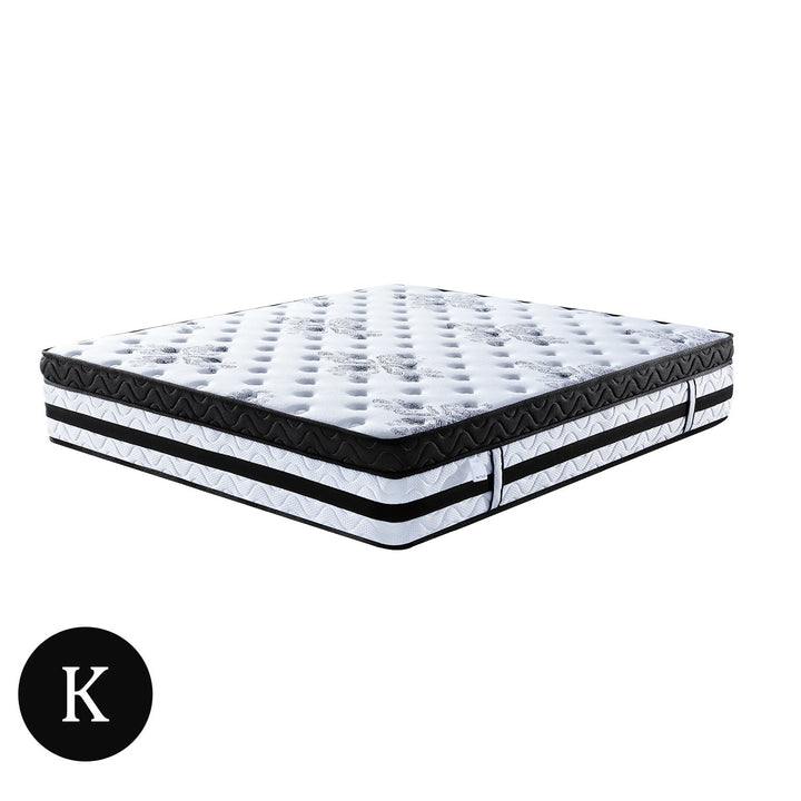 P&F DreamEz  King Mattress Bed Size Euro Top 5 Zone Spring Foam 34cm Bedding