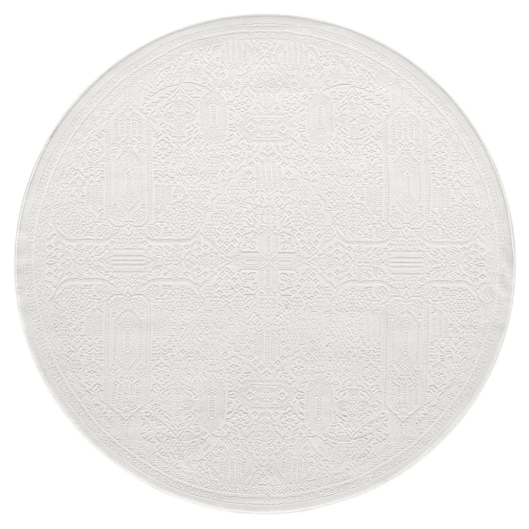 P&F ZennHome Round Ivory Rug - 160cm x 160cm