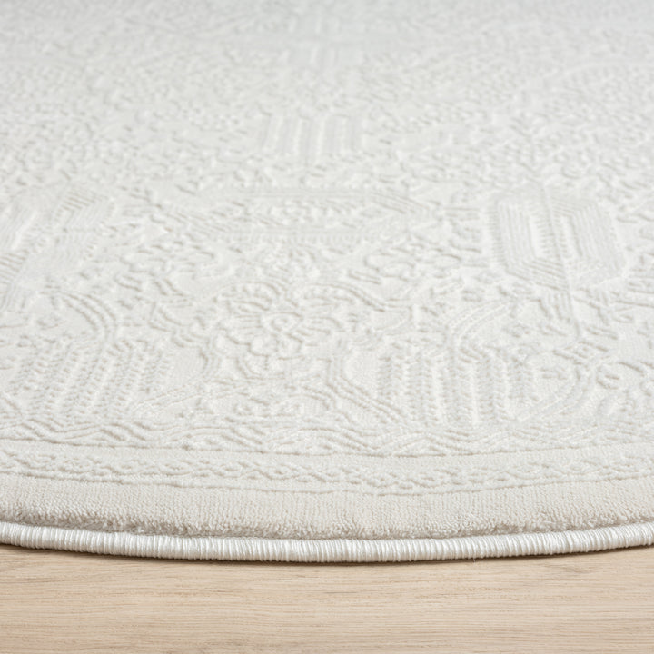 P&F ZennHome Round Ivory Rug - 160cm x 160cm