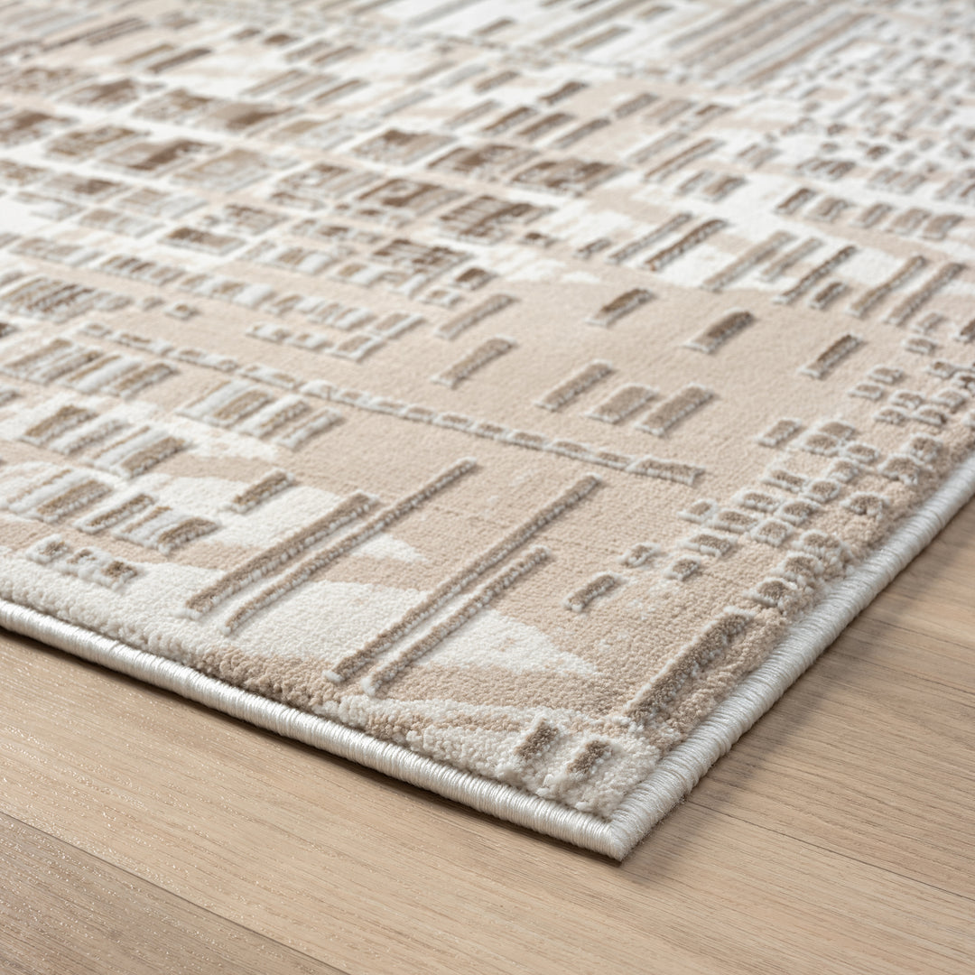 P&F ZennHome Skyscraper Taupe Rug - 160cm x 230cm