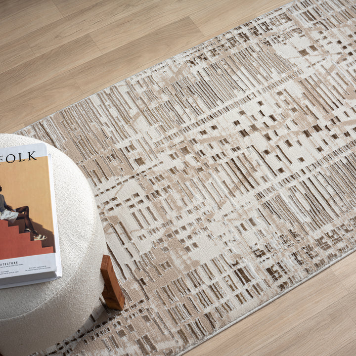 P&F ZennHome Skyscraper Taupe Rug - 160cm x 230cm