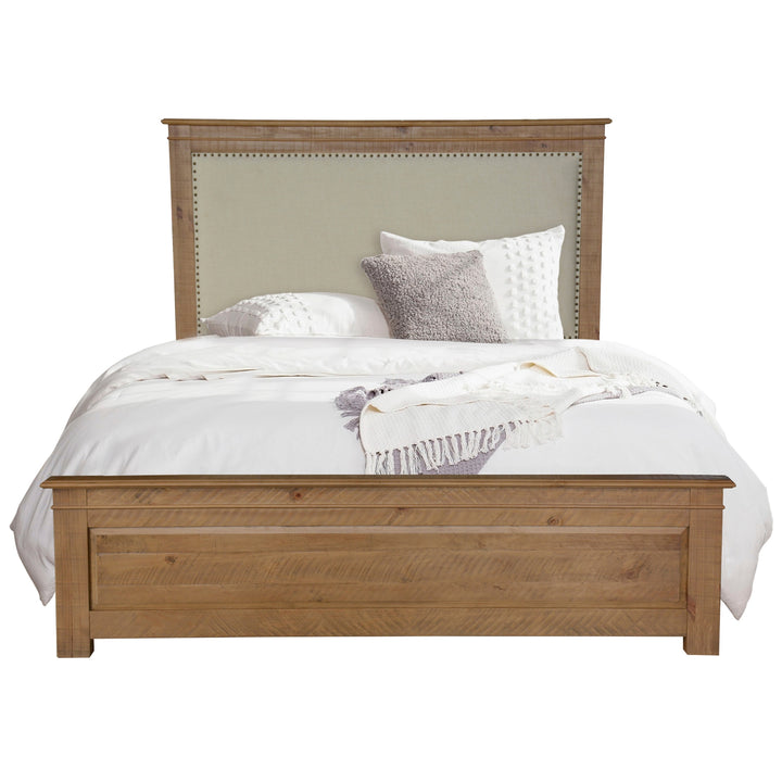 P&F Jade 5pc King Bed Suite Bedside Dresser Bedroom Furniture Package - Natural