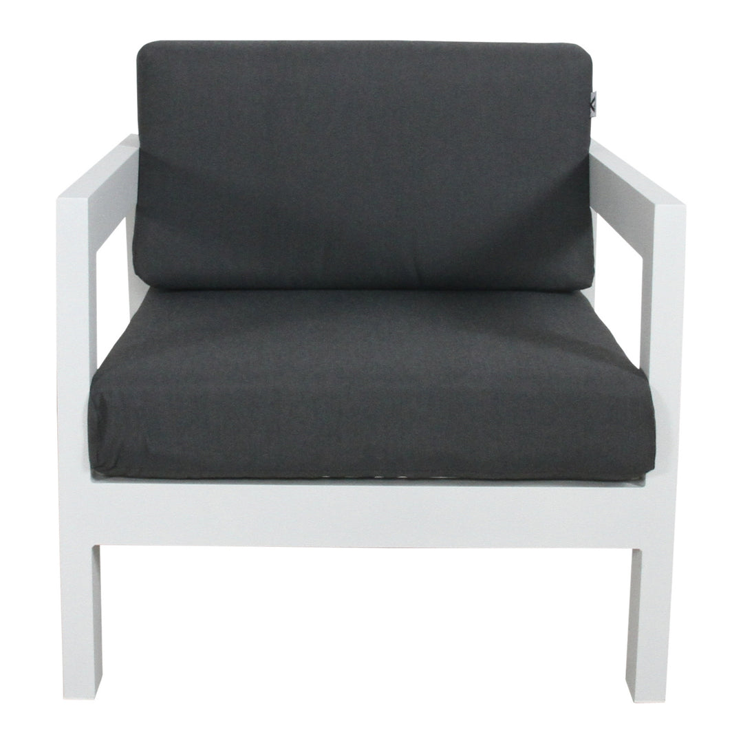 P&F ZennHome Outdoor Sofa Lounge Chair Aluminium Frame White