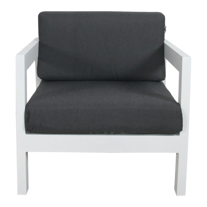 P&F ZennHome Outdoor Sofa Lounge Chair Aluminium Frame White