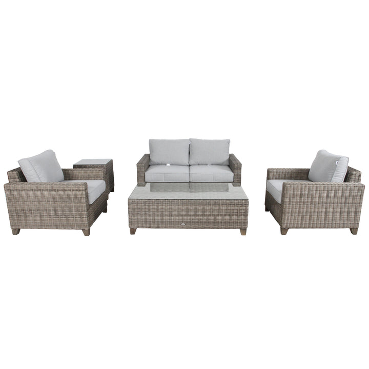 P&F ZennHome Sofi 2+1+1 Seater Wicker Rattan Outdoor Sofa Set Coffee Side Table Chair Lounge