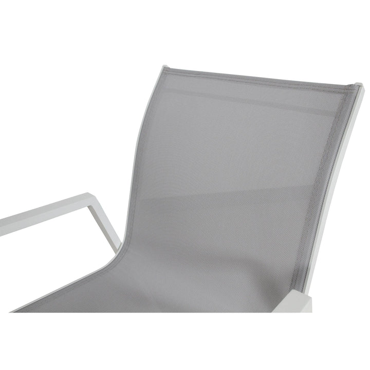 P&F ZennHome Snow 2pc Set Aluminium Outdoor Dining Table Chair White