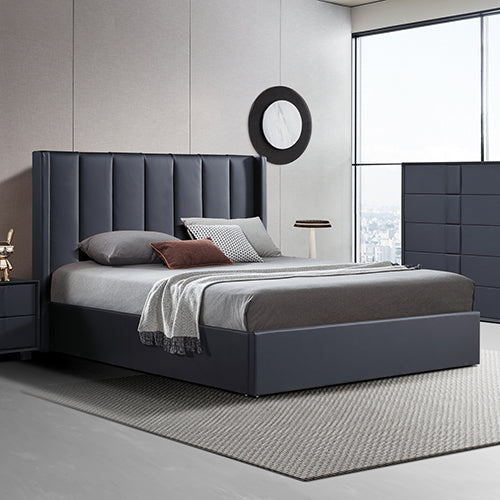 P&F FabSeries Pedro 4pc Fabric Gas Lift Queen Bedroom Suite