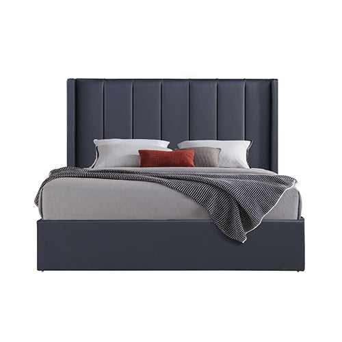 P&F FabSeries Pedro Gas Lift Queen Bed Frame Non-woven Fabric MDF KD Slats