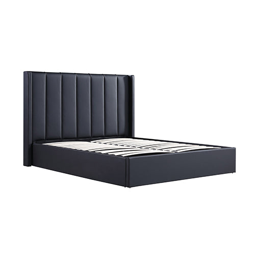 P&F FabSeries Pedro Gas Lift Queen Bed Frame Non-woven Fabric MDF KD Slats