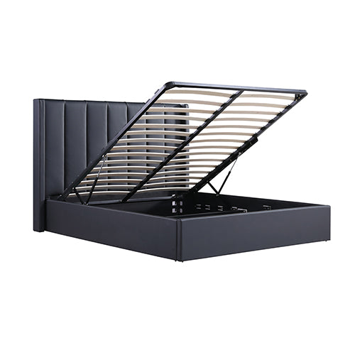 P&F FabSeries Pedro Gas Lift Queen Bed Frame Non-woven Fabric MDF KD Slats