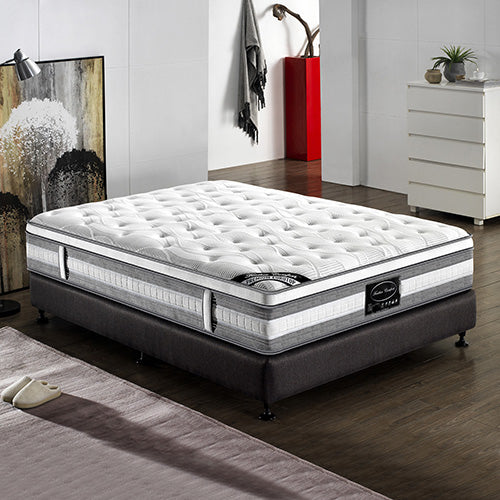 P&F Mattress Euro Top King Single Size Pocket Spring Coil with Knitted Fabric Medium Firm 34cm Thick
