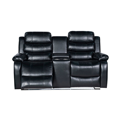 P&F SkyWay 5 Piece Finest Leatherette Recliner Feature Console LED Light Ultra Cushioned