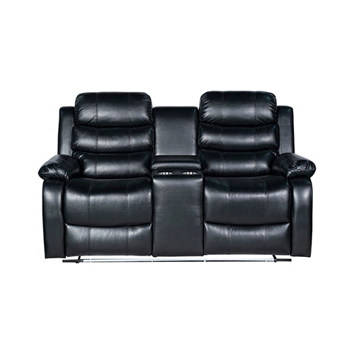 P&F SkyWay 5 Piece Finest Leatherette Recliner Feature Console LED Light Ultra Cushioned