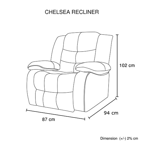 P&F SkyWay 5 Piece Finest Leatherette Recliner Feature Console LED Light Ultra Cushioned