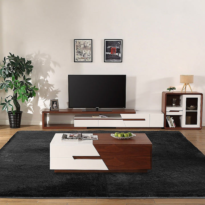 P&F ZennHome Floor Rugs 230cm x 200cm Large Shaggy Rug Area Carpet Bedroom Living Room Mat - Black