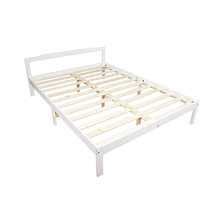 P&F Double Wooden Bed Frame Home Furniture White