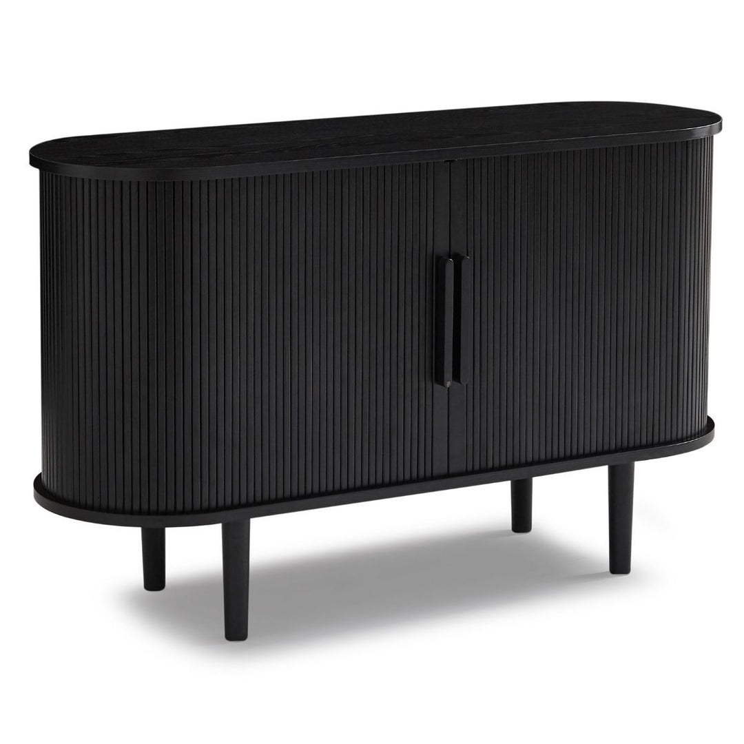 P&F ZennHome Black Column Wooden Sideboard Table