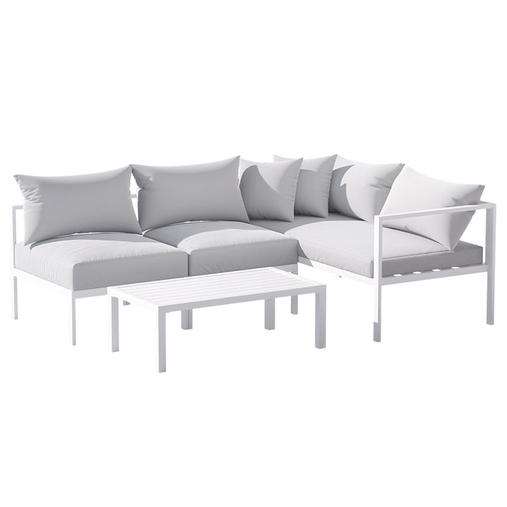 P&F ZennHome 4-Seater Aluminium Outdoor Sofa Set