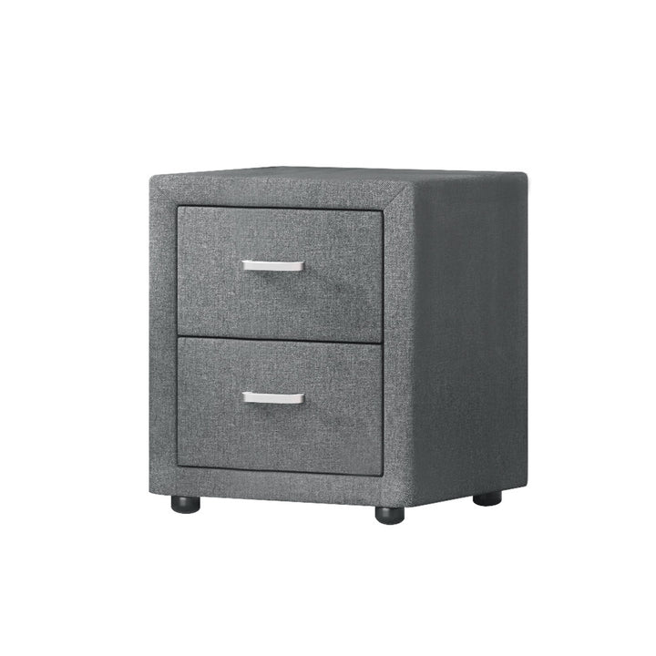 P&F SkyWay Fabric Bedside Table - Grey
