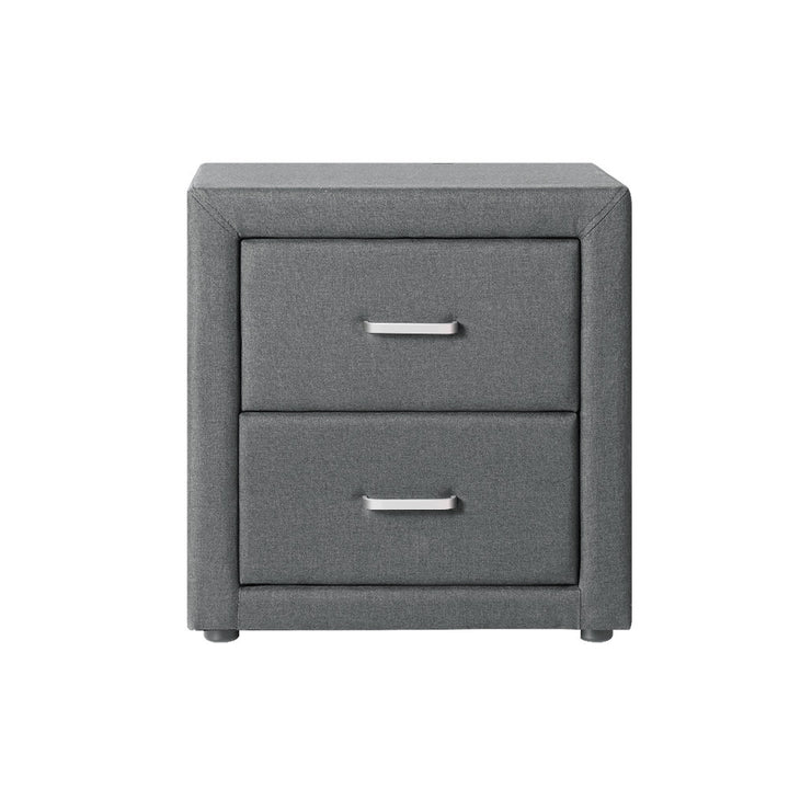 P&F SkyWay Fabric Bedside Table - Grey