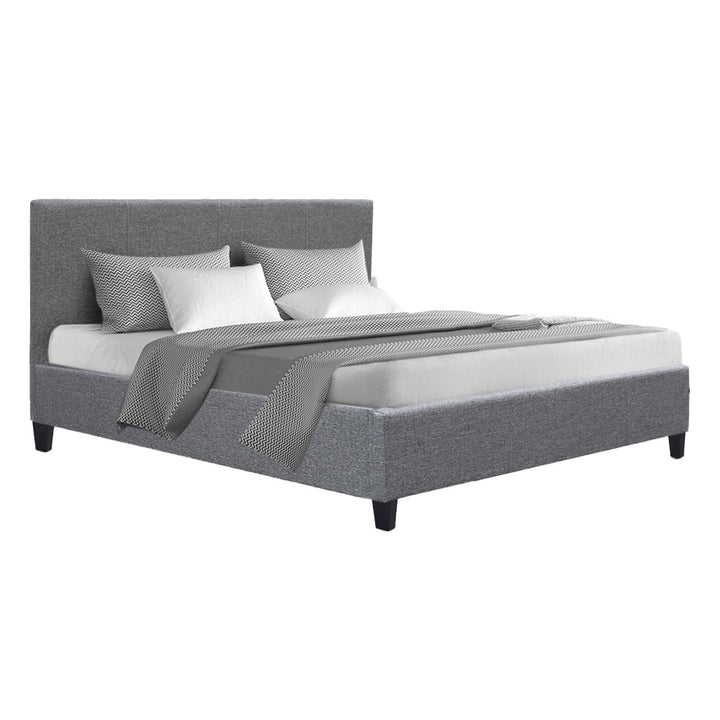 P&F FabSeries Neo Bed Frame Fabric - Grey Double