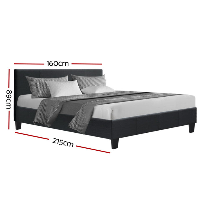 P&F FabSeries Neo Bed Frame Fabric - Charcoal Queen