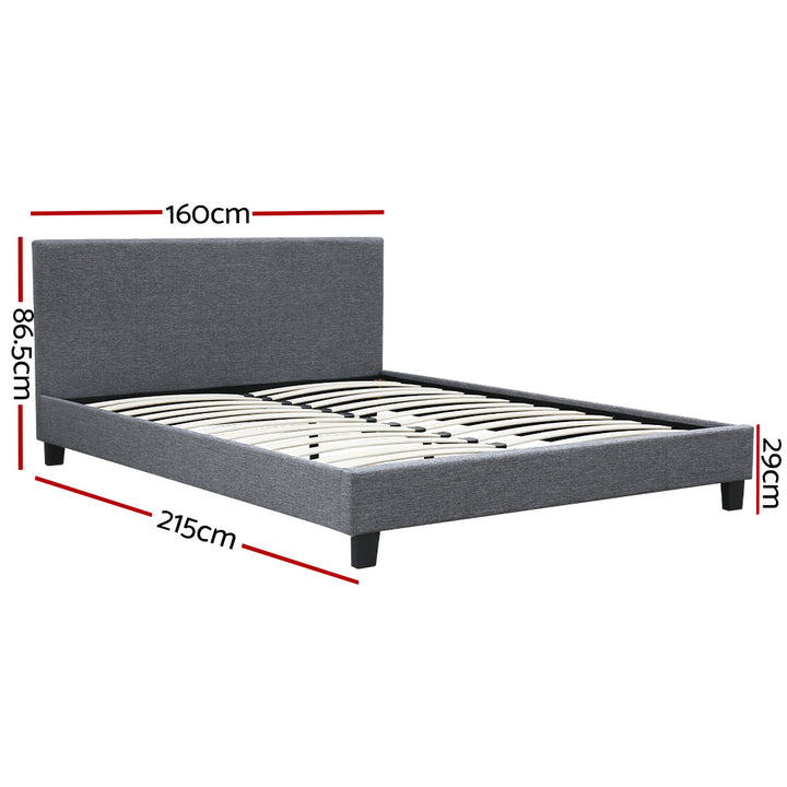 P&F FabSeries Neo Bed Frame Fabric - Grey Queen