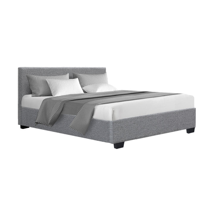 P&F FabSeries Bed Frame Fabric - Grey Double