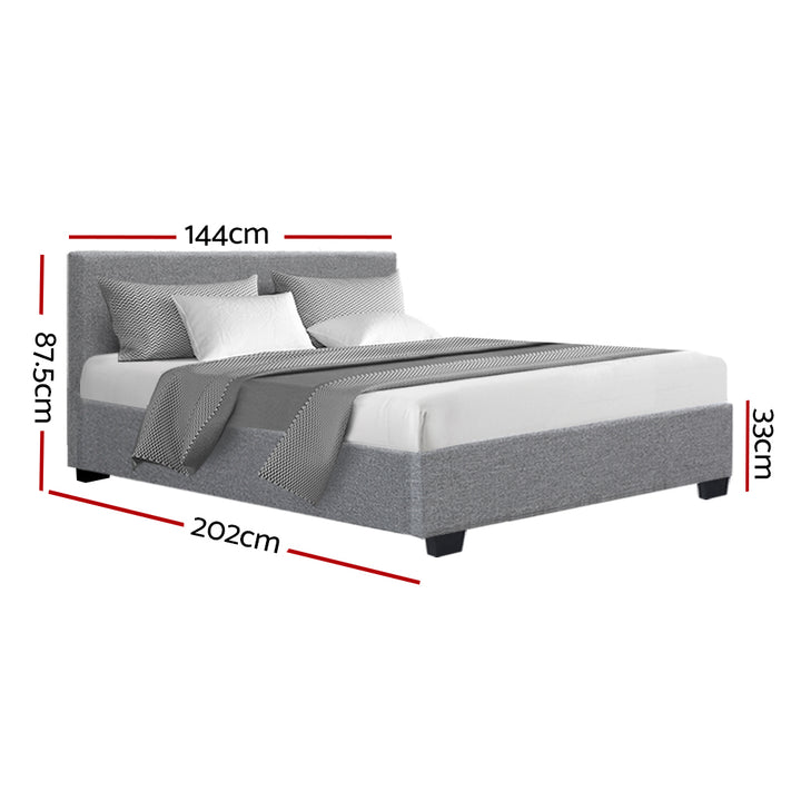 P&F FabSeries Bed Frame Fabric - Grey Double