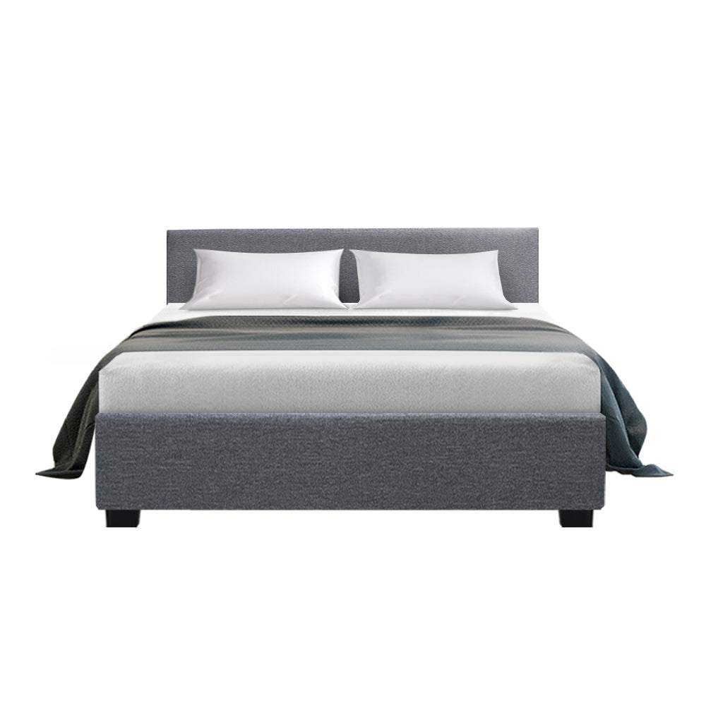 P&F FabSeries Bed Frame Fabric - Grey Double