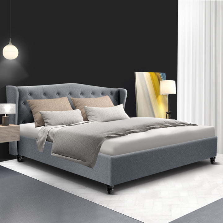 P&F FabSeries Pier Bed Frame Fabric - Grey King