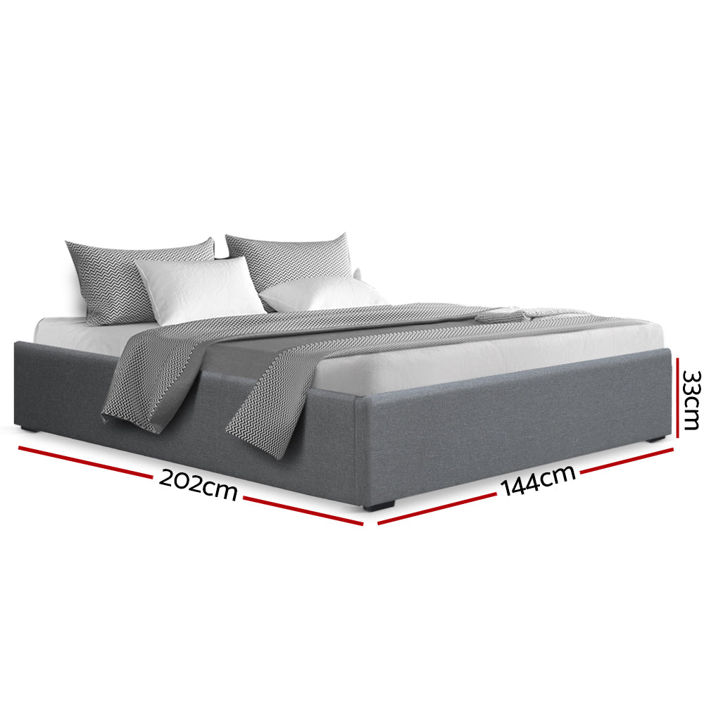 P&F FabSeries Token Double Full Size Gas Lift Bed w/ Storage Platform Fabric