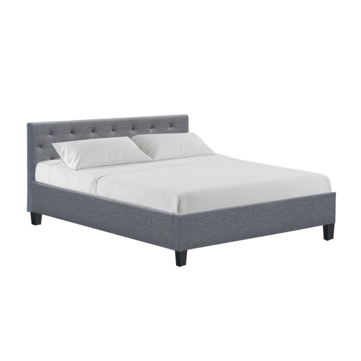 P&F SkyWay Vanke Bed Frame Fabric- Grey Queen