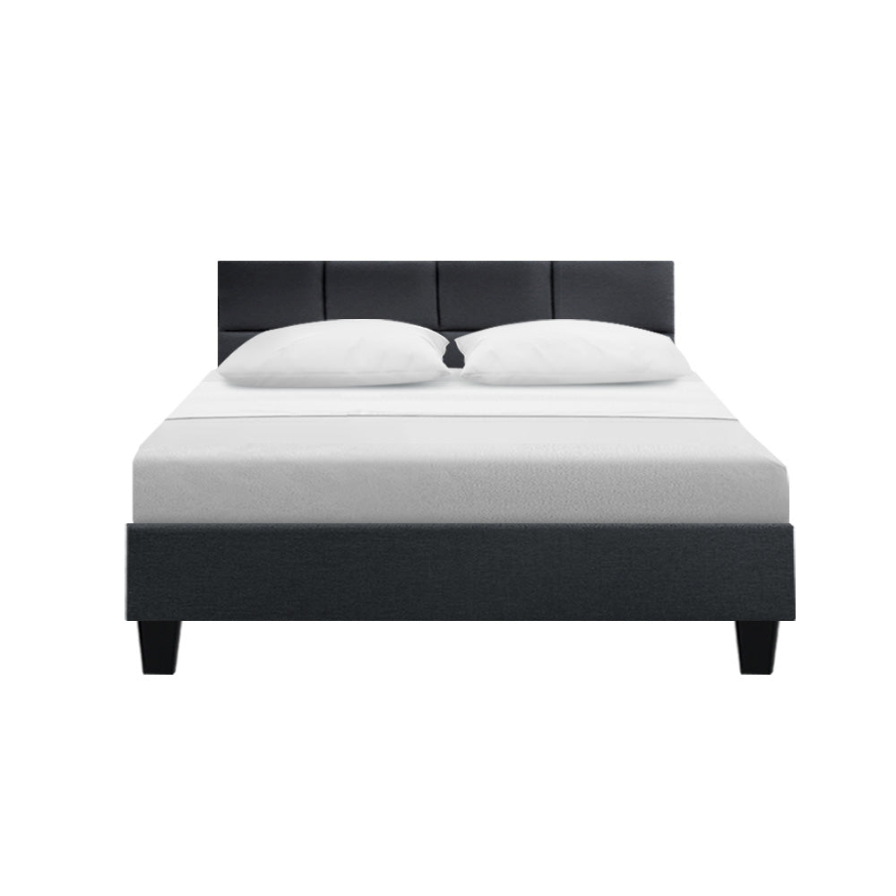 P&F BohoNest Bed Frame Double Size Charcoal Fabric