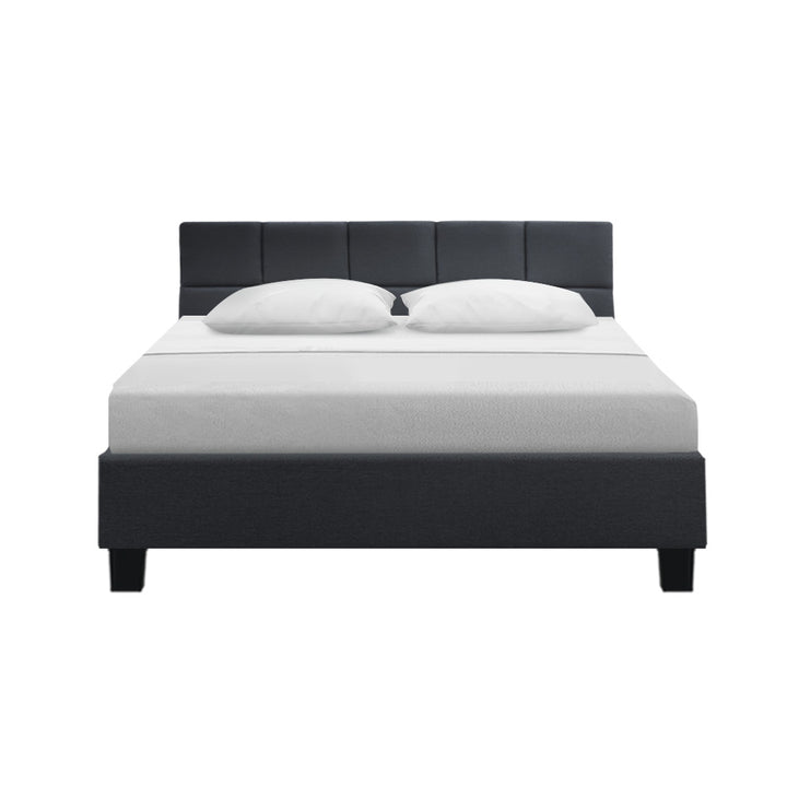 P&F FabSeries Queen Size Charcoal Fabric Bed Frame