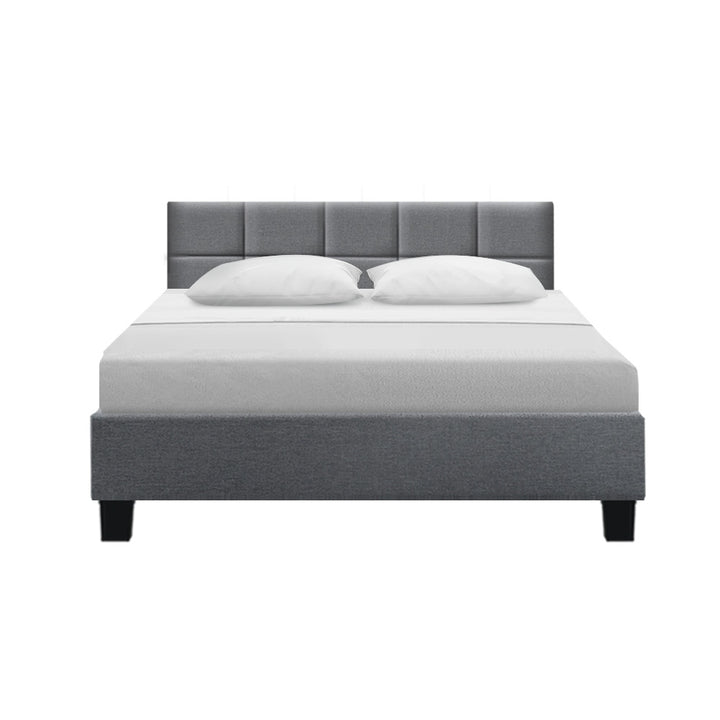 P&F FabSeries Tino Bed Frame Queen Size Grey Fabric