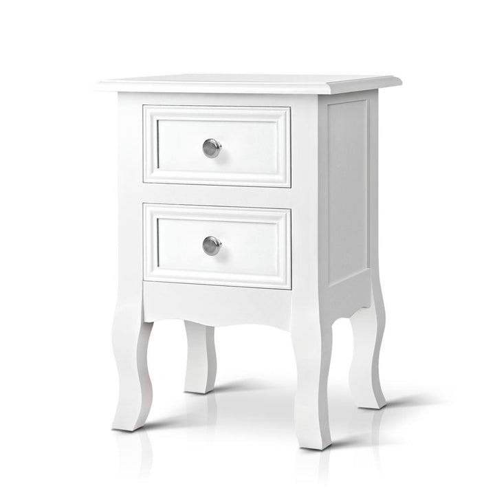 P&F SkyWay Bedside Tables Drawers Side Table French Storage Cabinet Nightstand Lamp