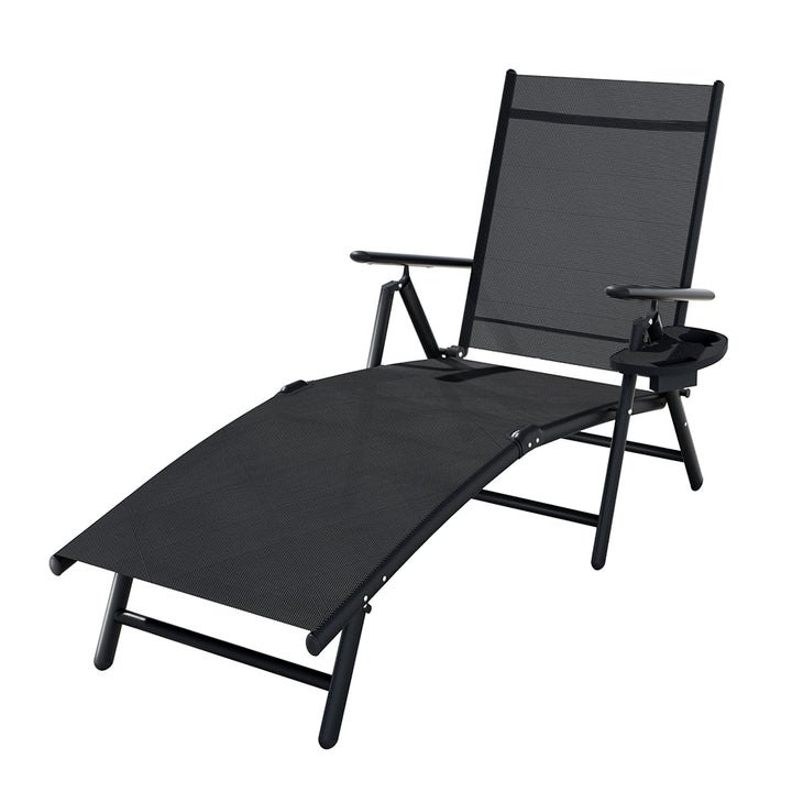 P&F ZennHome Sun Lounge Outdoor Lounger Recliner Chair Foldable Patio Furniture