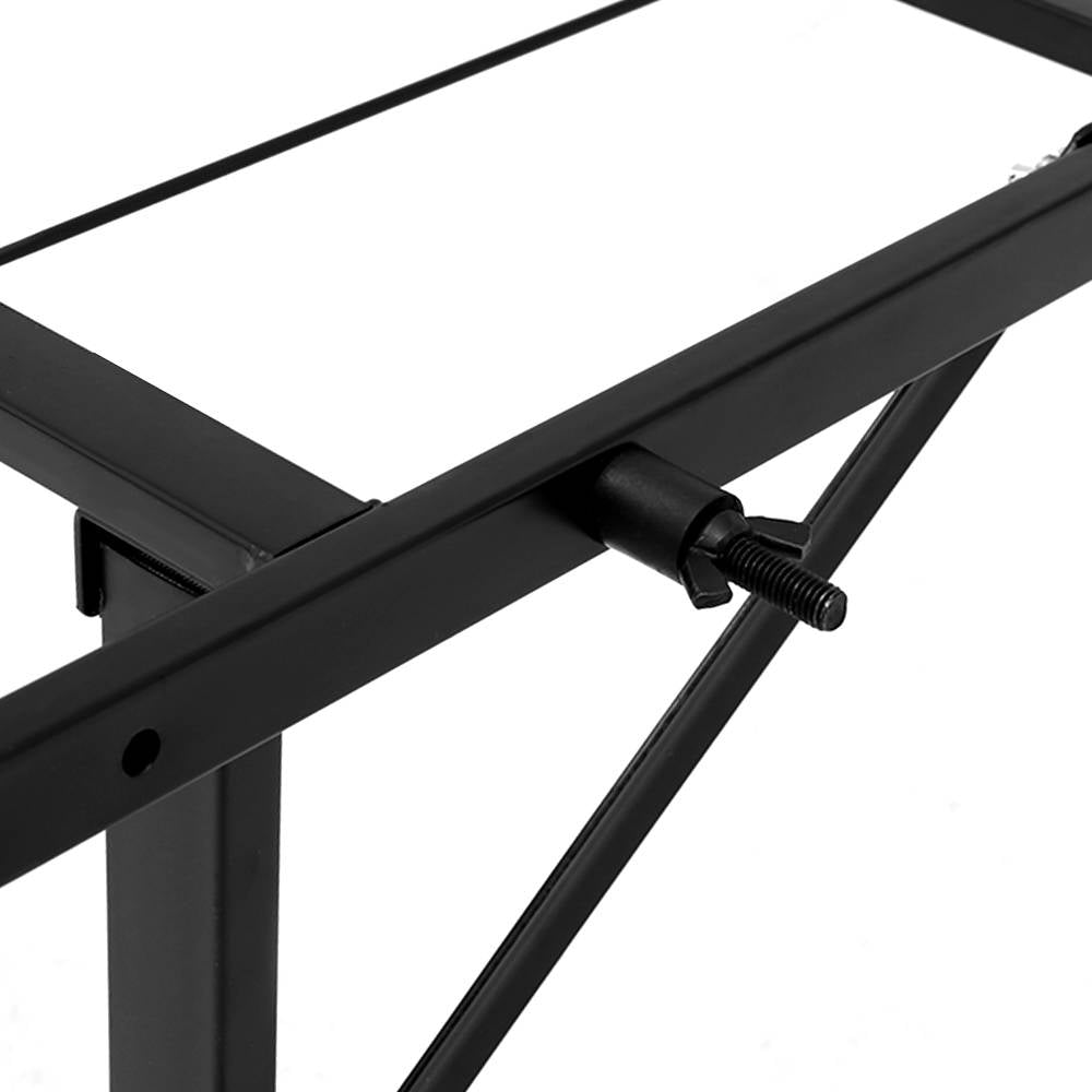 P&F DreamStyle Folding Double Metal Bed Frame - Black