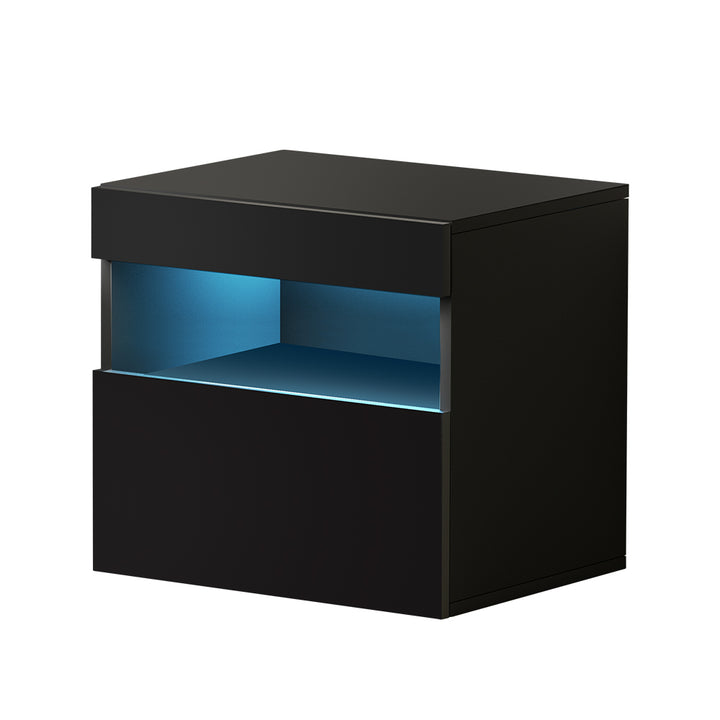 P&F SkyWay Bedside Table LED - HERES Black