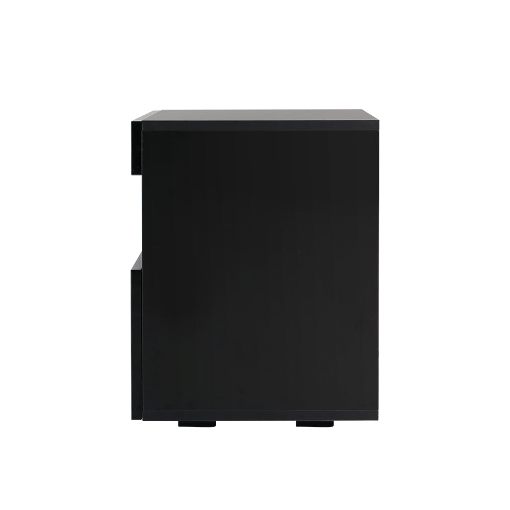 P&F SkyWay Bedside Table LED - HERES Black