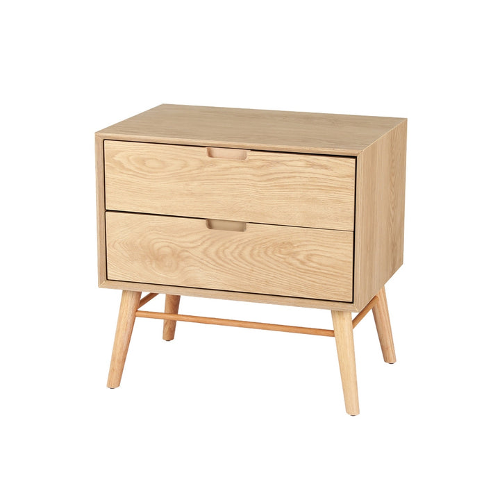 P&F SkyWay Bedside Table 2 Drawers Side Table