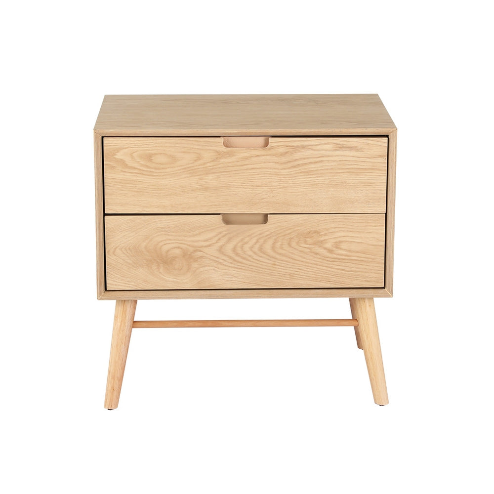 P&F SkyWay Bedside Table 2 Drawers Side Table